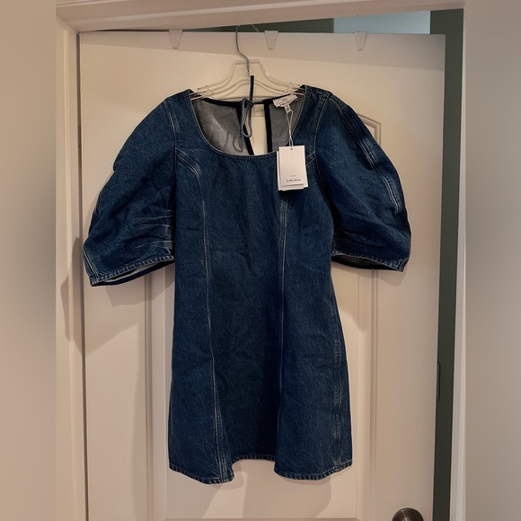 &otherstories Puff Sleeve Denim Mini Dress - Picture 8 of 9